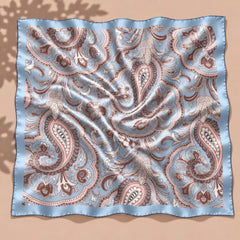 The Vintage Blue Satin Scarf