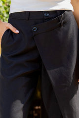 Asymmetry Statement Pants - Black