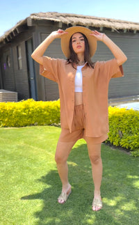 Sunkissed Linen Set - Caramel