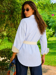 Sky Stripe Wrap Shirt