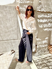 Black Bloom Pants