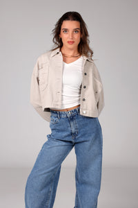 City Crop Jacket - Beige