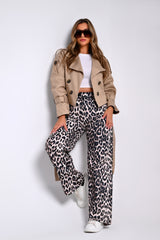 Gabardine Leopard Pants