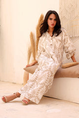 Isla Embroidered Dress – White