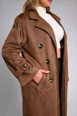 Brown Suede Coat