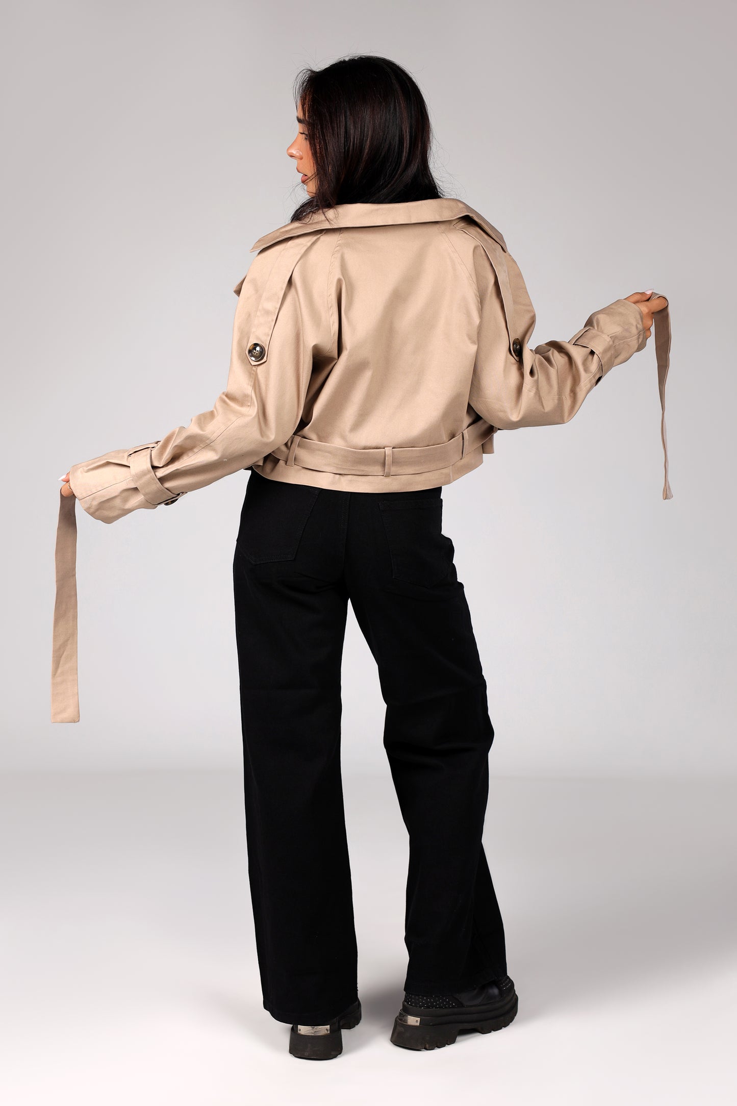 Timeless Crop Trench - Beige