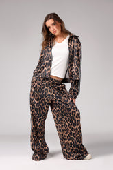 Zip-up Leopard Set - Brown