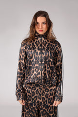 Zip-up Leopard Set - Brown