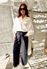 Black Bloom Pants