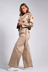 Beige Gabardine Pants
