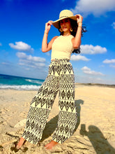 Beige Boho Wide Leg Pants