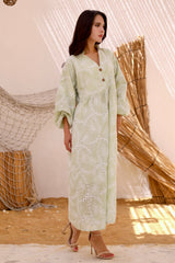 Isla Embroidered Dress – Mint Green