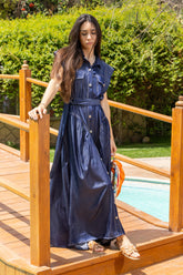 Indigo Sculpt Tencel Dress