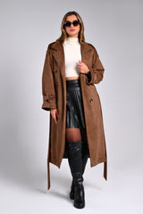 Brown Suede Coat
