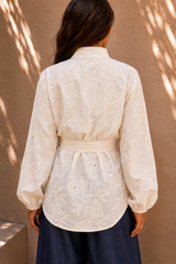 Oat Fleur Embroidered Shirt