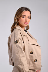 Timeless Crop Trench - Beige