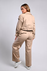 Beige Gabardine Pants