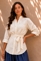 Oat Fleur Embroidered Shirt