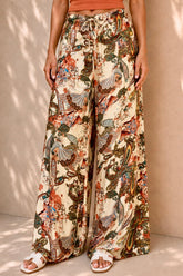 Sienna Satin Pants — Cream