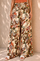 Sienna Satin Pants — Cream