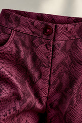 The Burgundy Snakeskin Pants
