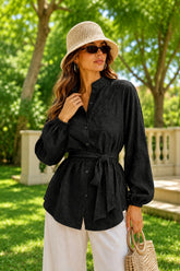 Botanica Embroidered Shirt - Black