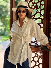 Sand Beige Starlit Wrap Shirt