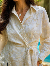 Botanical Wrap Shirt - White