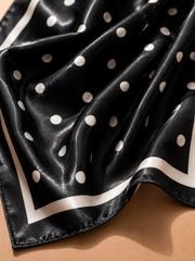 Noir Dot Silky Scarf (Rectangular)