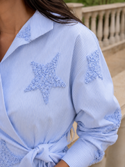 Bluebell Starlit Wrap Shirt