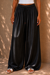 Noir Flow Satin Pants