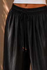 Noir Flow Satin Pants