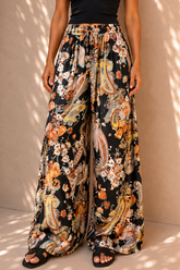 Sienna Satin Pants — Black