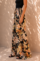 Sienna Satin Pants — Black