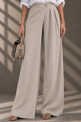 The Aria Wrap Pants - Latte