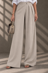 The Aria Wrap Pants - Latte