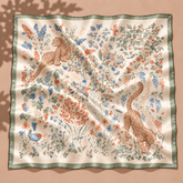 The Leopard Garden Satin Scarf