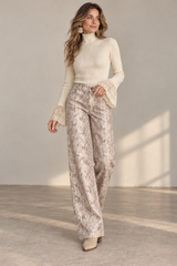 The Beige Snakeskin Pants