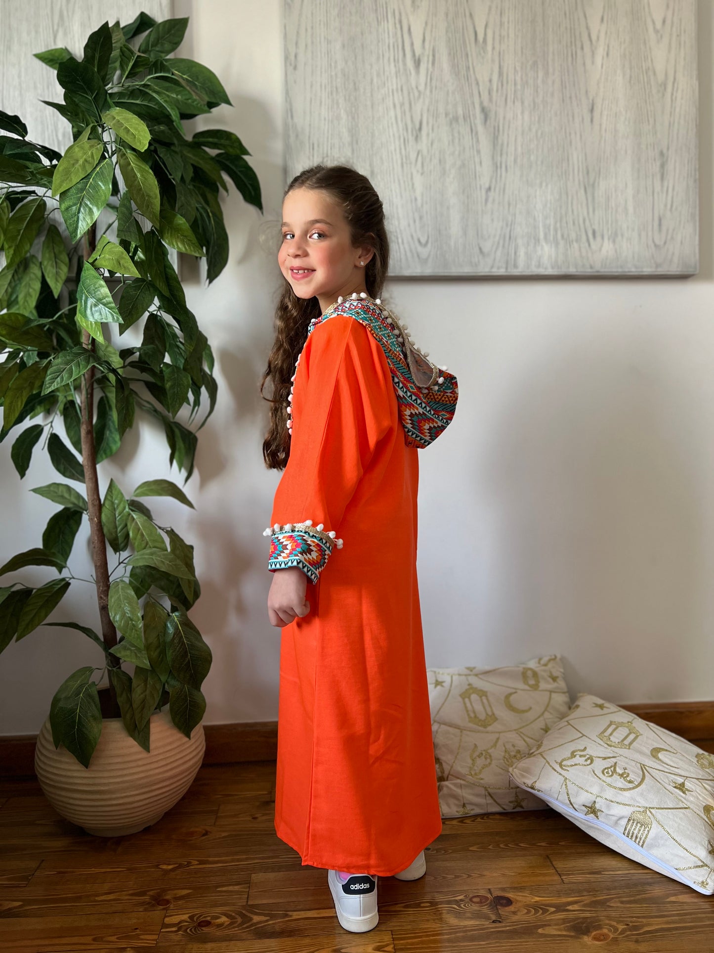 Sultana Orange Kids Kaftan