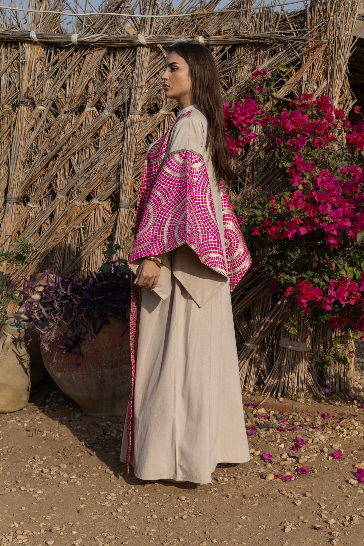 Qamar Kaftan - Pink