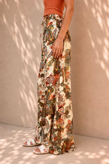 Sienna Satin Pants — Cream