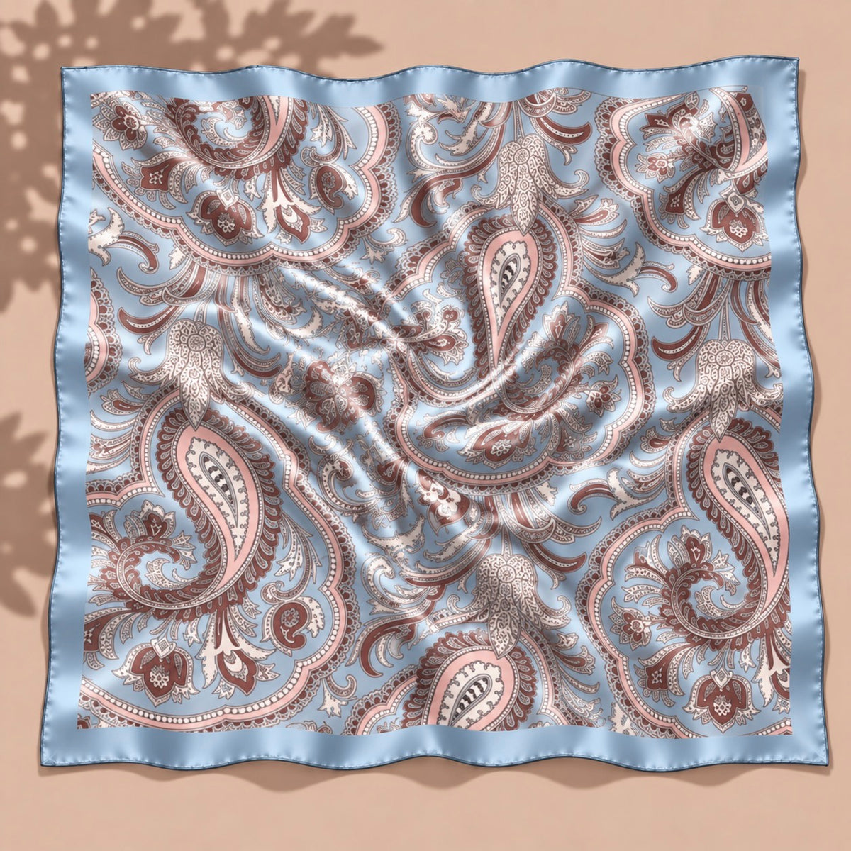 The Vintage Blue Satin Scarf