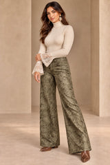 The Olive Snakeskin Pants