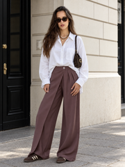 The Aria Wrap Pants - Brown