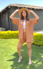 Sunkissed Linen Set - Caramel