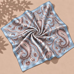 The Vintage Blue Satin Scarf