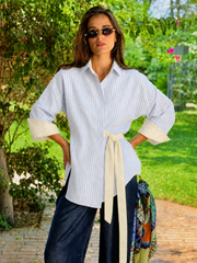 Sky Stripe Wrap Shirt