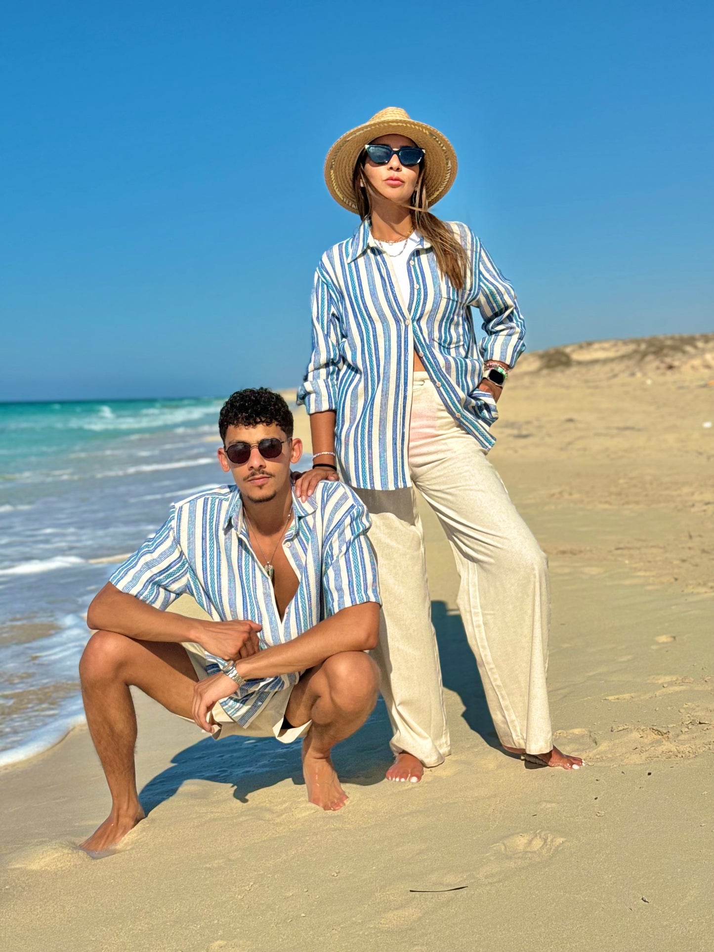 Blue Striped Linen Shirt