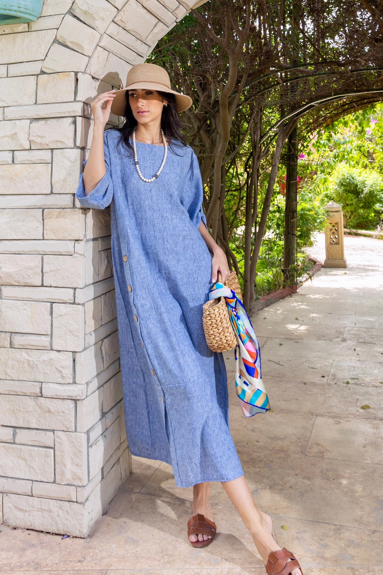 Tropic Denim-like Dress
