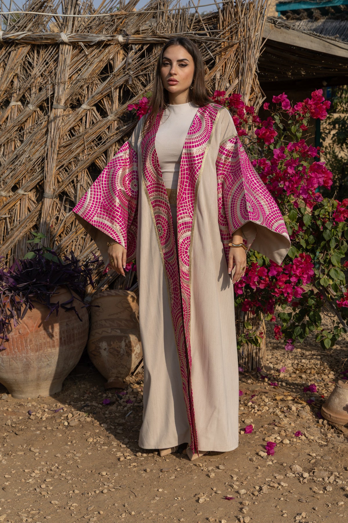 Qamar Kaftan - Pink
